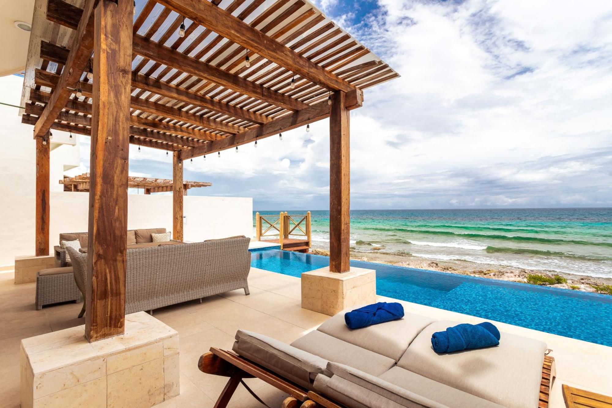 Casa Javi- Ocean Front Located Mid Isla Mujeres Villa Exteriör bild